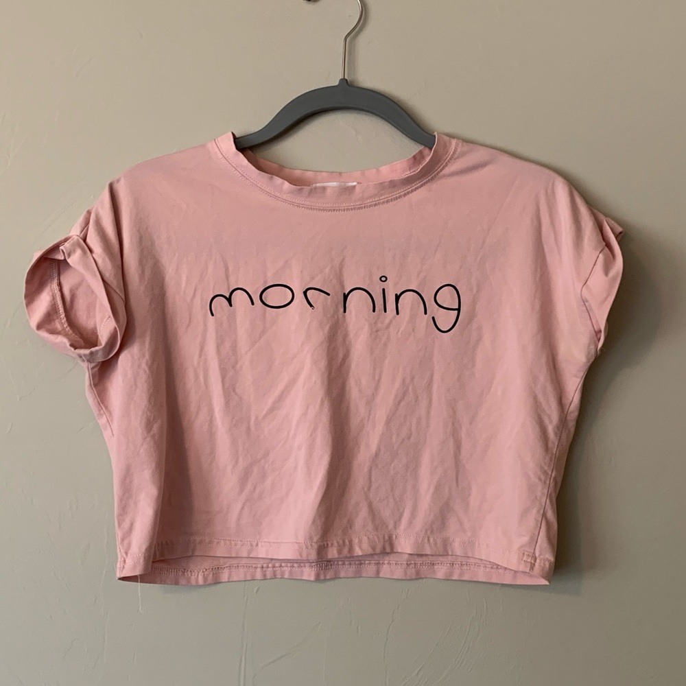 “morning” cropped T